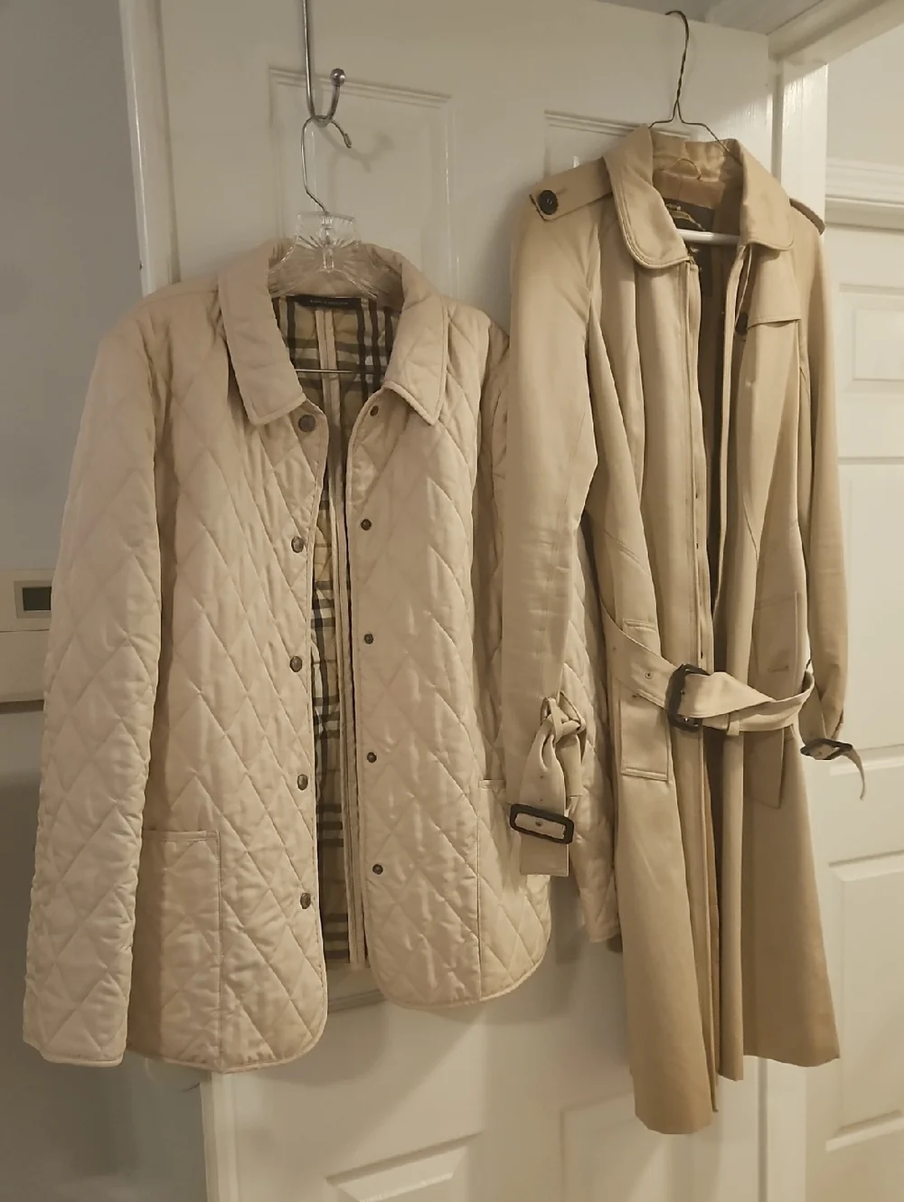 Beige Quilted Jacket & Trench Coat Duo - Women's Outerwear - Picture 1 of 1